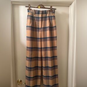wilfred effortless pant plaid sz 6